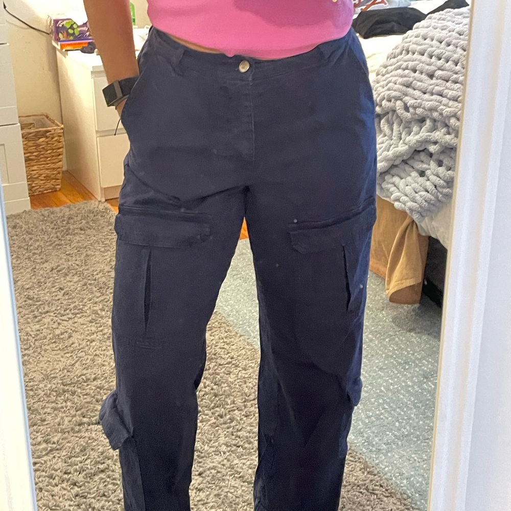 H&M Navy Cargo Pants